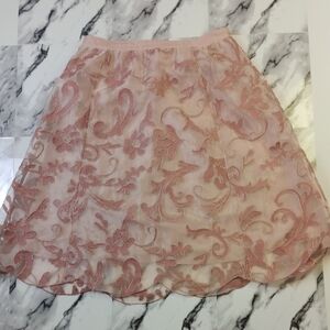 Anthropologie Pink A-Line Skirt